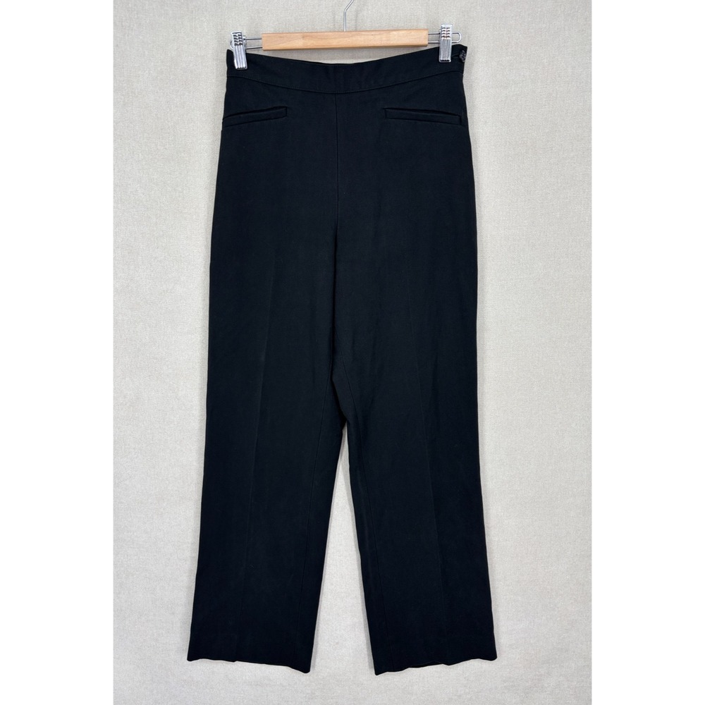 CACHE Pants Womens 8 Black Wide Leg Woven Dress High Rise